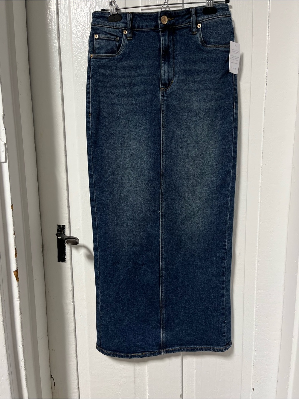 NWT STS Blue Nikki Pencil Denim Maxi Skirt with back slit size 25 - Picture 2 of 8